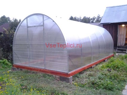 Теплица под поликарбонат «Кремень» ширина 3 м