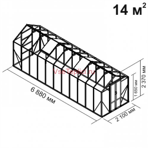 Теплица из стекла Botanik Mini Теплица из стекла Botanik Mini