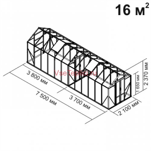 Теплица из стекла Botanik Mini Теплица из стекла Botanik Mini