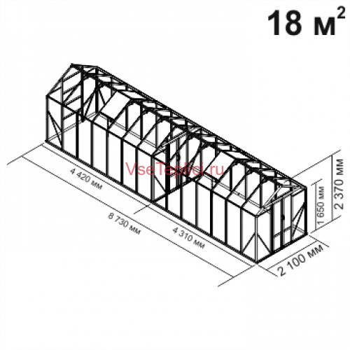 Теплица из стекла Botanik Mini Теплица из стекла Botanik Mini