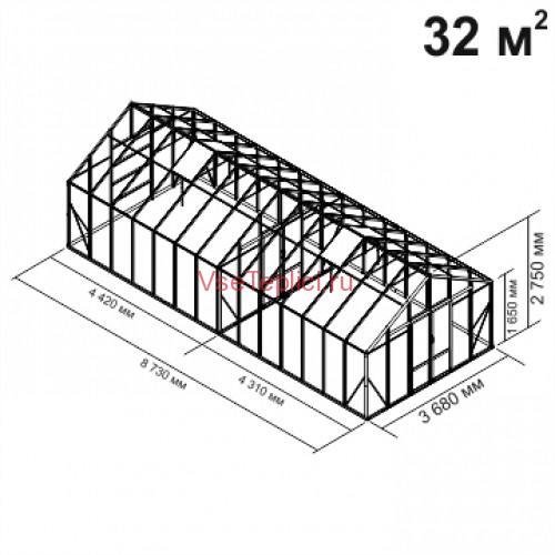 Теплица Botanik Maximum 12 кв м Теплица Botanik Maximum 12 кв м