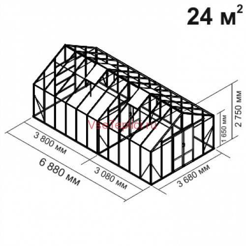 Теплица Botanik Maximum 32 кв м Теплица Botanik Maximum 32 кв м