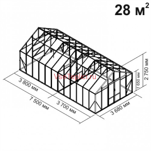 Теплица Botanik Maximum 32 кв м Теплица Botanik Maximum 32 кв м