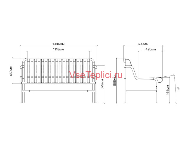 Диван высокий без подлокотников Flow
