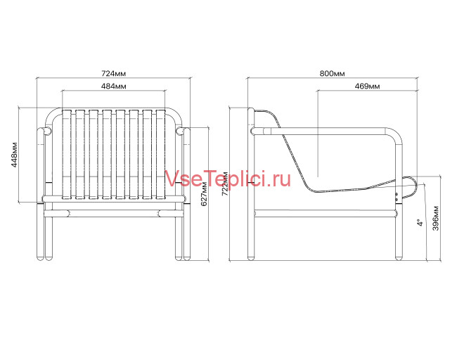 Кресло низкое Flow
