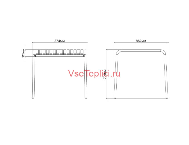 Стол обеденный малый Flow